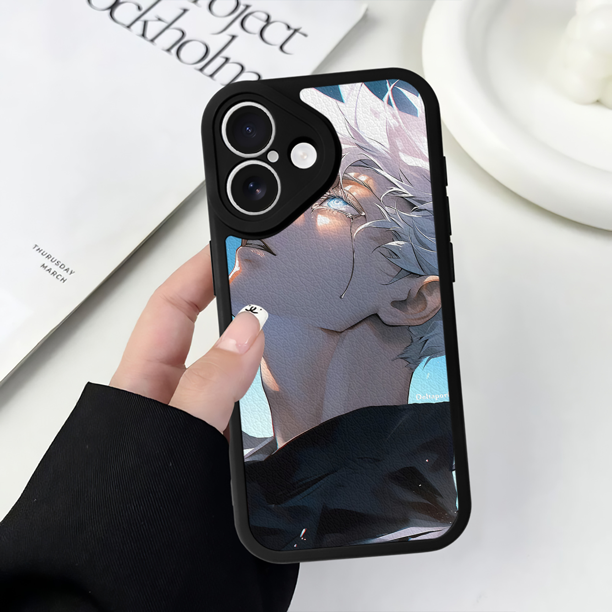 （画像用） 呪術廻戦 Jujutsu Kaisen 【iPhone 16シリーズ対応】シリコンスマホケース（レザー調） 材質：シリコン